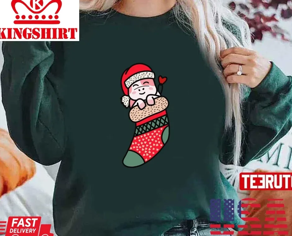 Cute Kawaii Strawberry Cow In Christmas Unisex Sweatshirt Plus Size