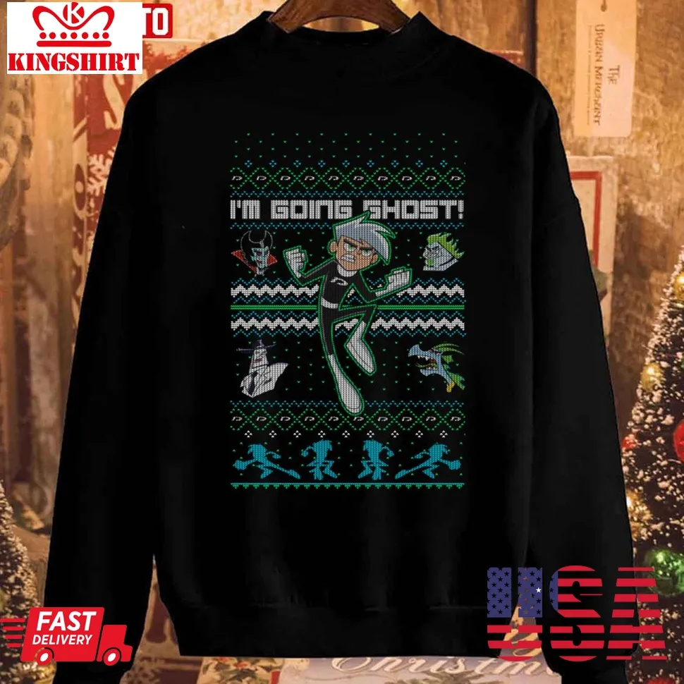 Be Nice Danny Phantom I'm Going Ghost Christmas Sweatshirt Plus Size
