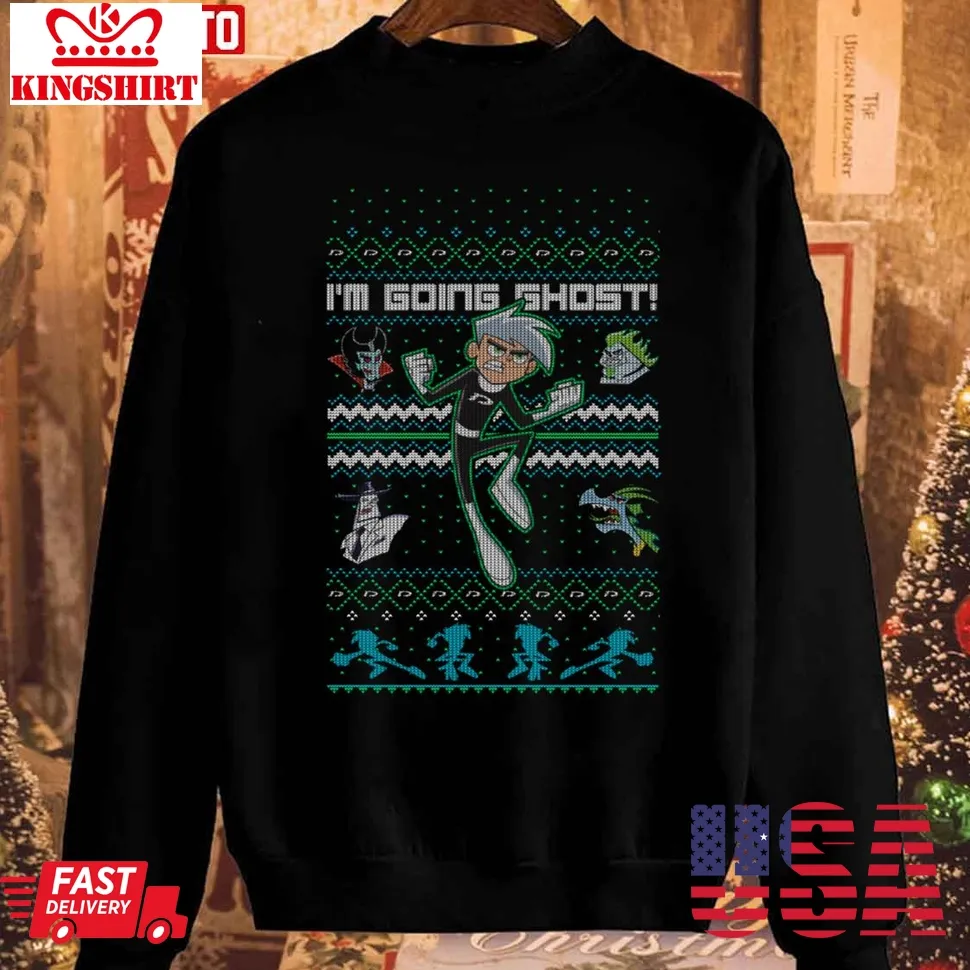 Love Shirt Danny Phantom I'm Going Ghost Christmas Unisex Sweatshirt Size up S to 4XL