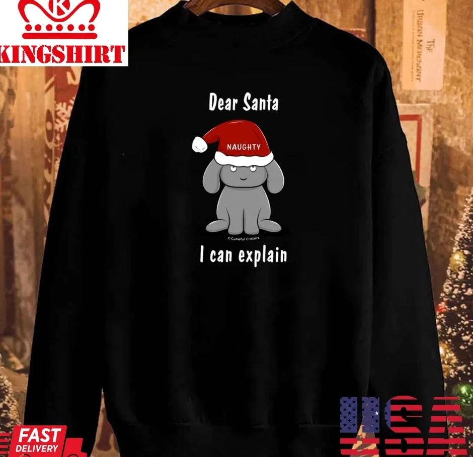 Dear Santa I Can Explain Bunny Unisex Sweatshirt Unisex Tshirt