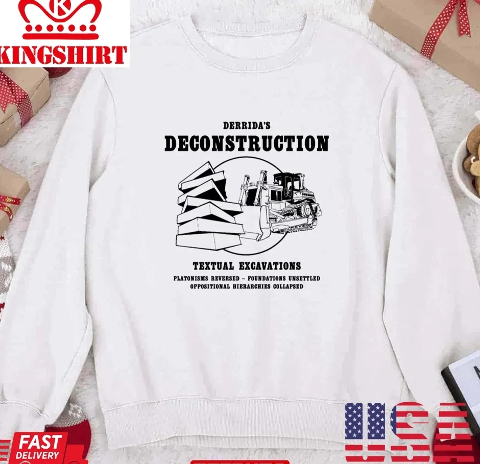 Derrida's Deconstruction Unisex Sweatshirt Plus Size