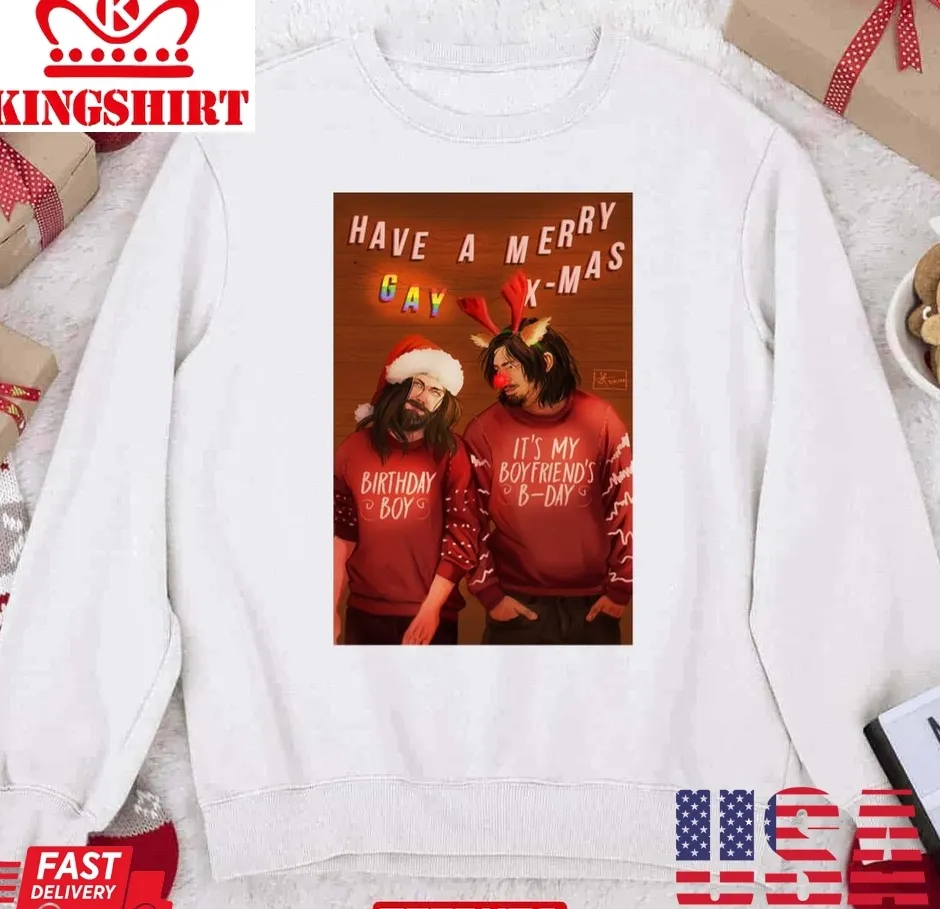Desus Christmas Daryl &038; Jesus The Walking Dead Unisex Sweatshirt Size up S to 4XL