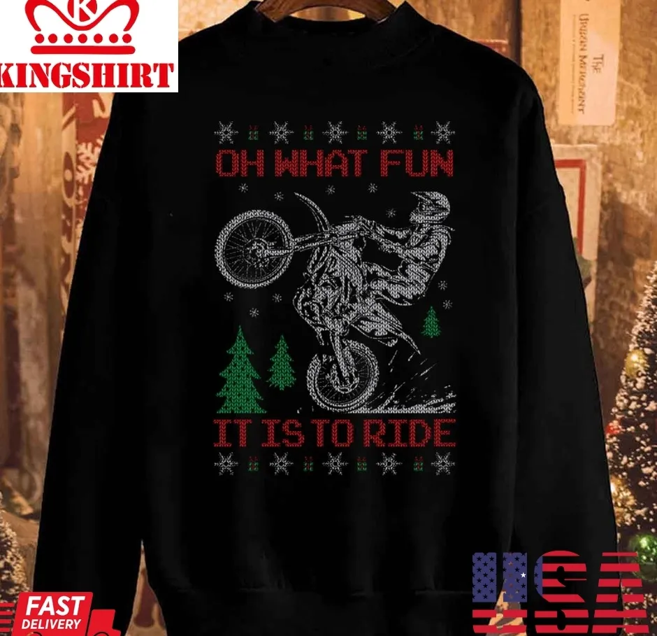 Dirt Bike Christmas Unisex Sweatshirt Size up S to 4XL