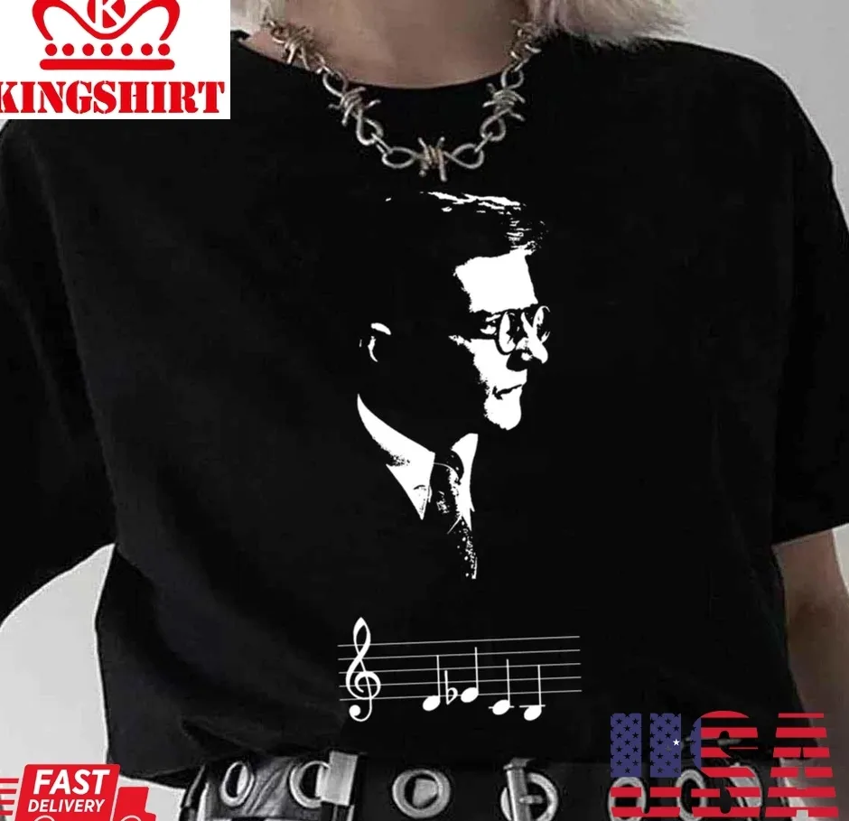 Dmitri Shostakovich Dsch Motif Musical Notes Unisex T Shirt Plus Size