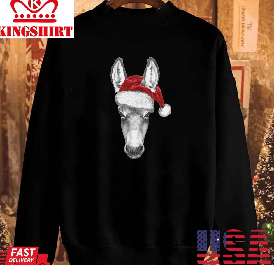 Donkey Christmas Unisex Sweatshirt Plus Size