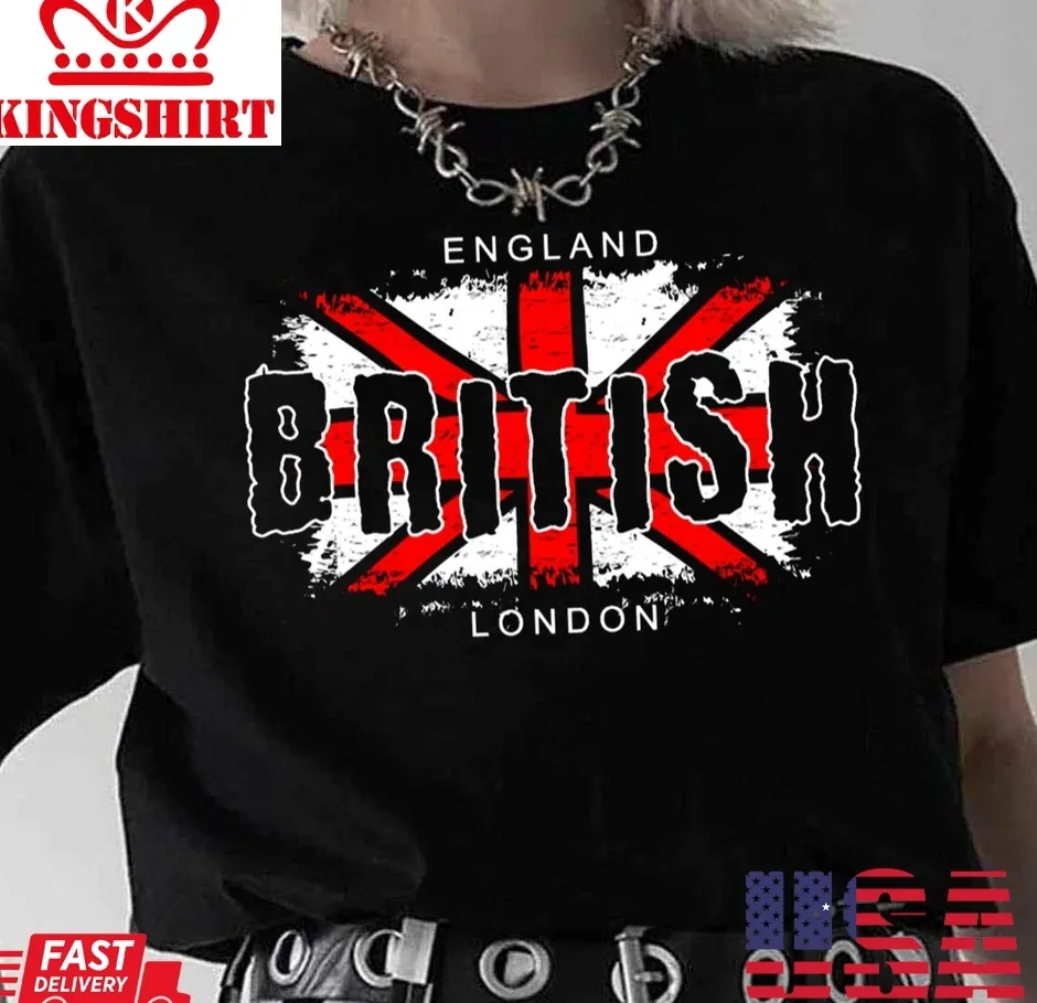 England British London Vintage Unisex T Shirt Plus Size