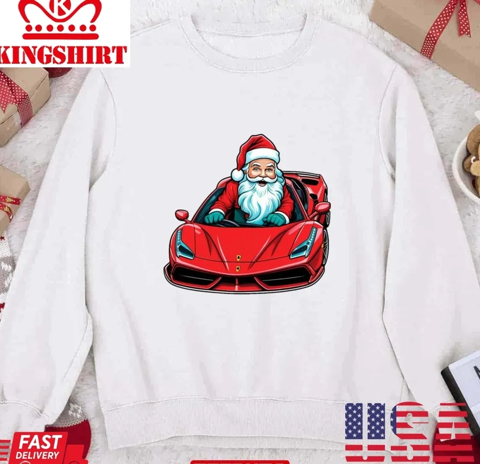 Ferrari Santa Premium Scoop Unisex Sweatshirt Unisex Tshirt