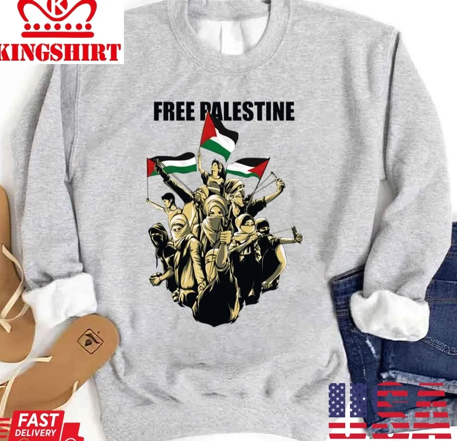 Free Palestine Stop War Unisex Sweatshirt Plus Size
