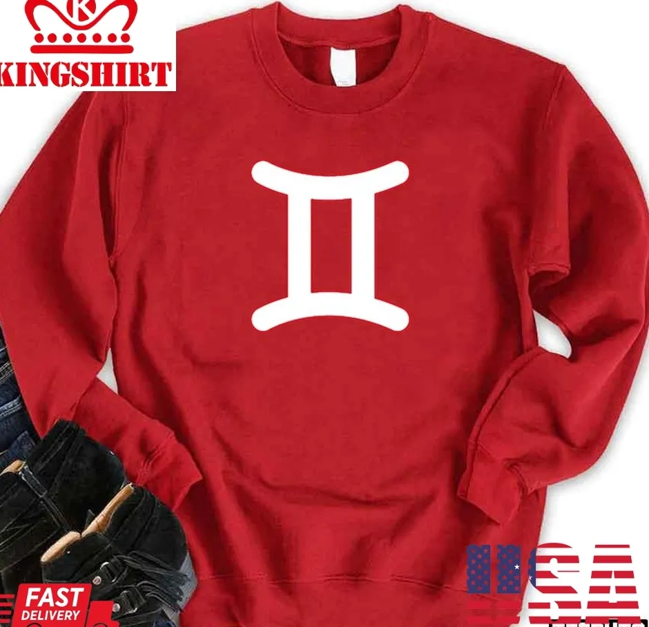 Gemini Symbol Zodiac Sign Unisex Sweatshirt Size up S to 4XL
