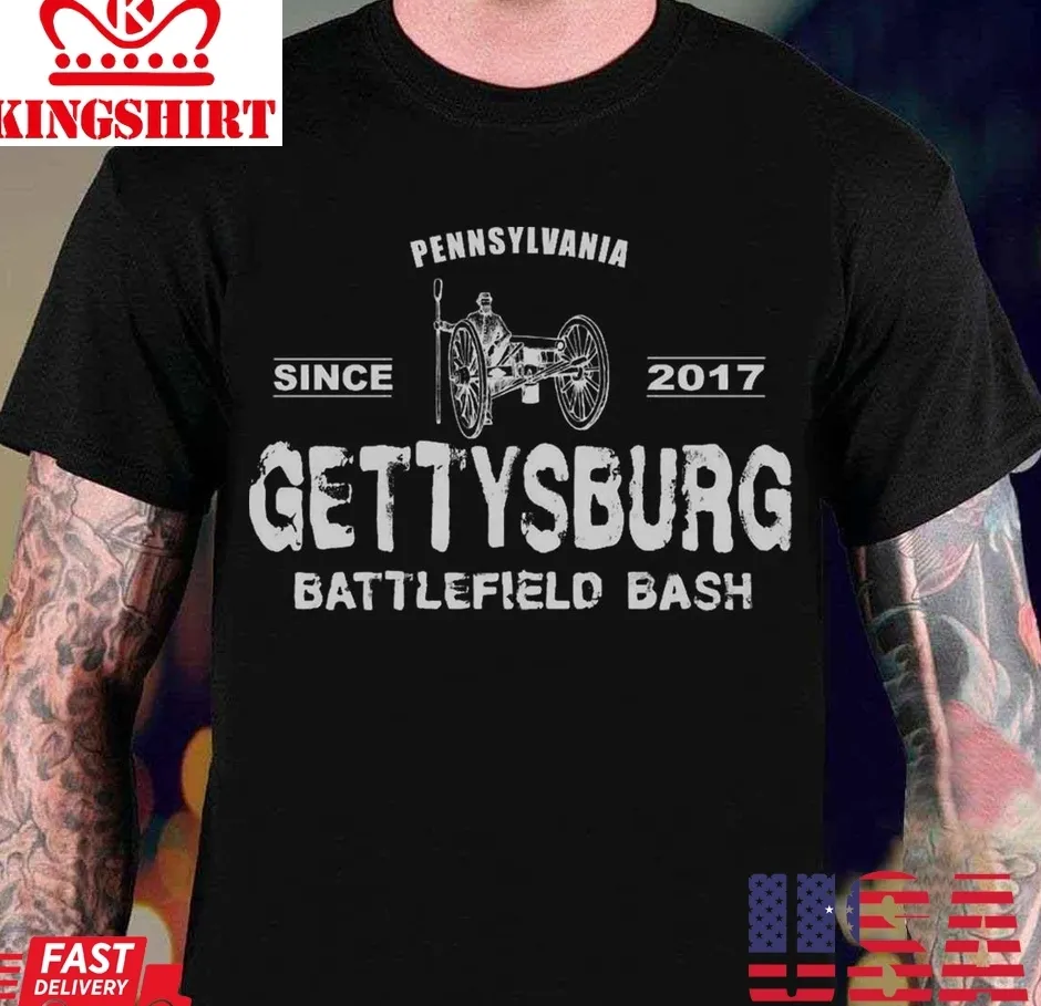 Gettysburg Battlefield Bash Since 2017 Unisex T Shirt Plus Size