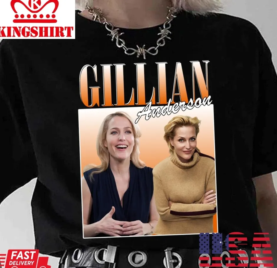 Gillian Anderson Retro Unisex T Shirt Unisex Tshirt