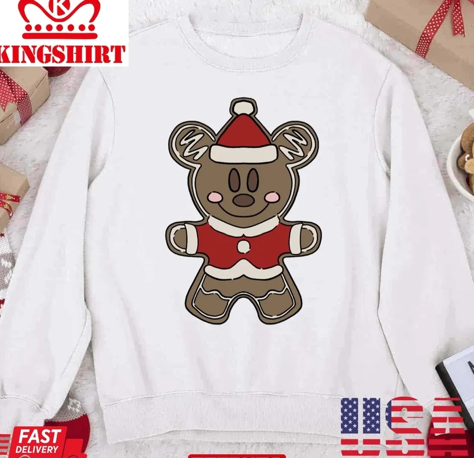 Gingerbread Mouse Christmas Unisex Sweatshirt TShirt