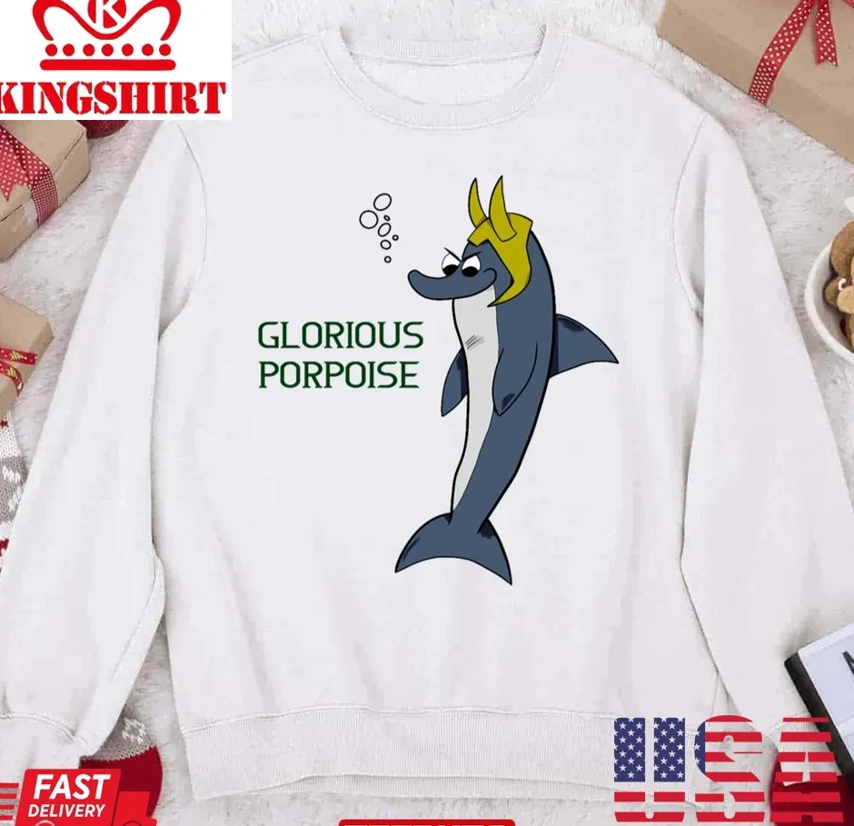 Glorious Porpoise Christmas Unisex Sweatshirt Plus Size