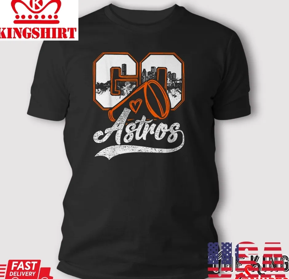Go Cheer Astros Houston Baseball T Shirt Size up S to 4XL