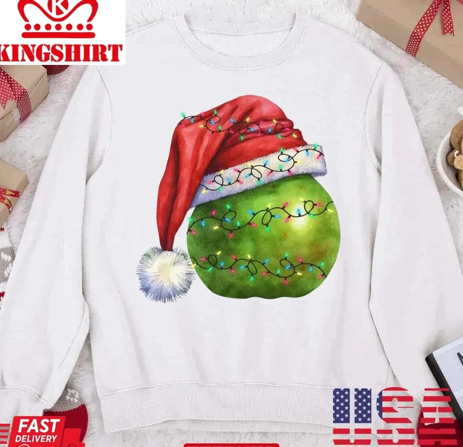 Green Apple Christmas Tree Lights Unisex Sweatshirt Plus Size