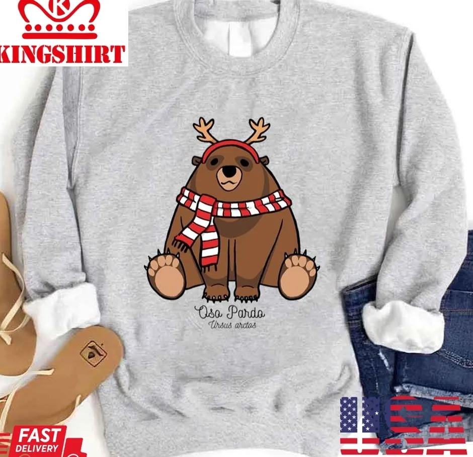 Grizzly Christmas Unisex Sweatshirt Plus Size