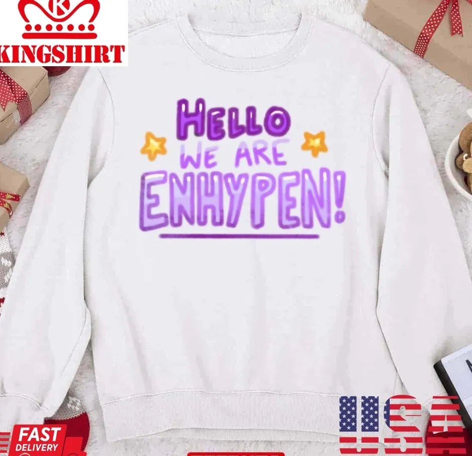 Hello We Are Enha Stars Logo Unisex Sweatshirt Size up S to 4XL