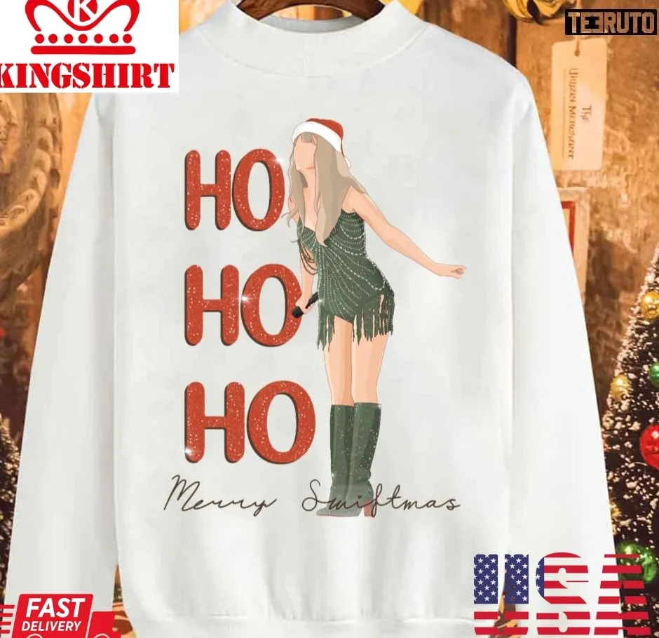 Ho Ho Ho Taylor Swift Merry Swiftmas Unisex Sweatshirt Size up S to 4XL