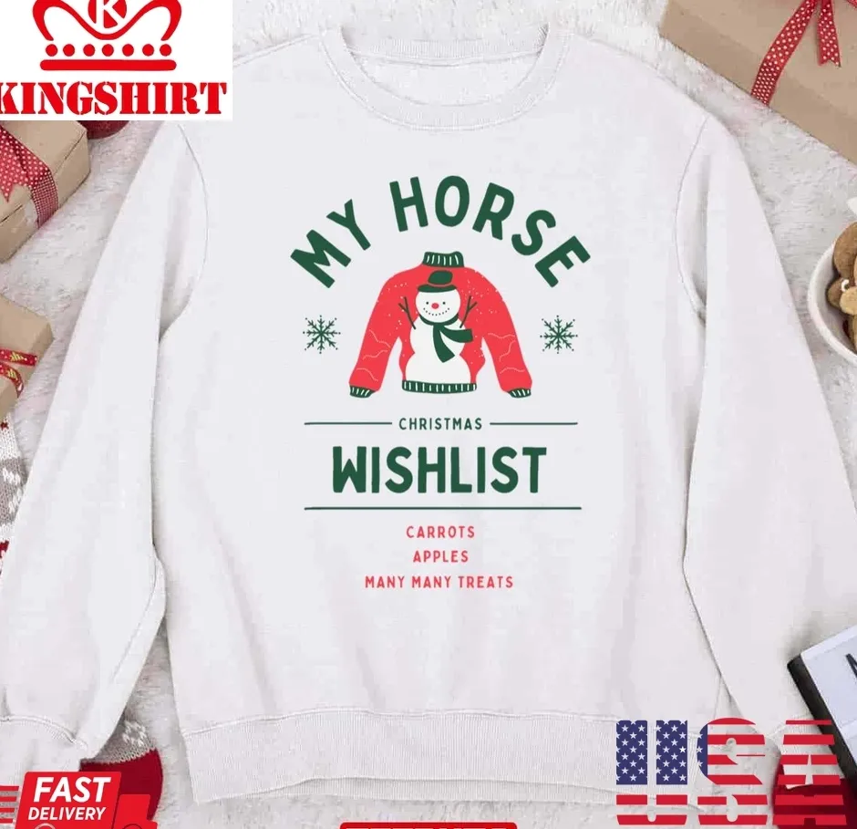 Horse Christmas Themed Unisex Sweatshirt Size up S to 4XL