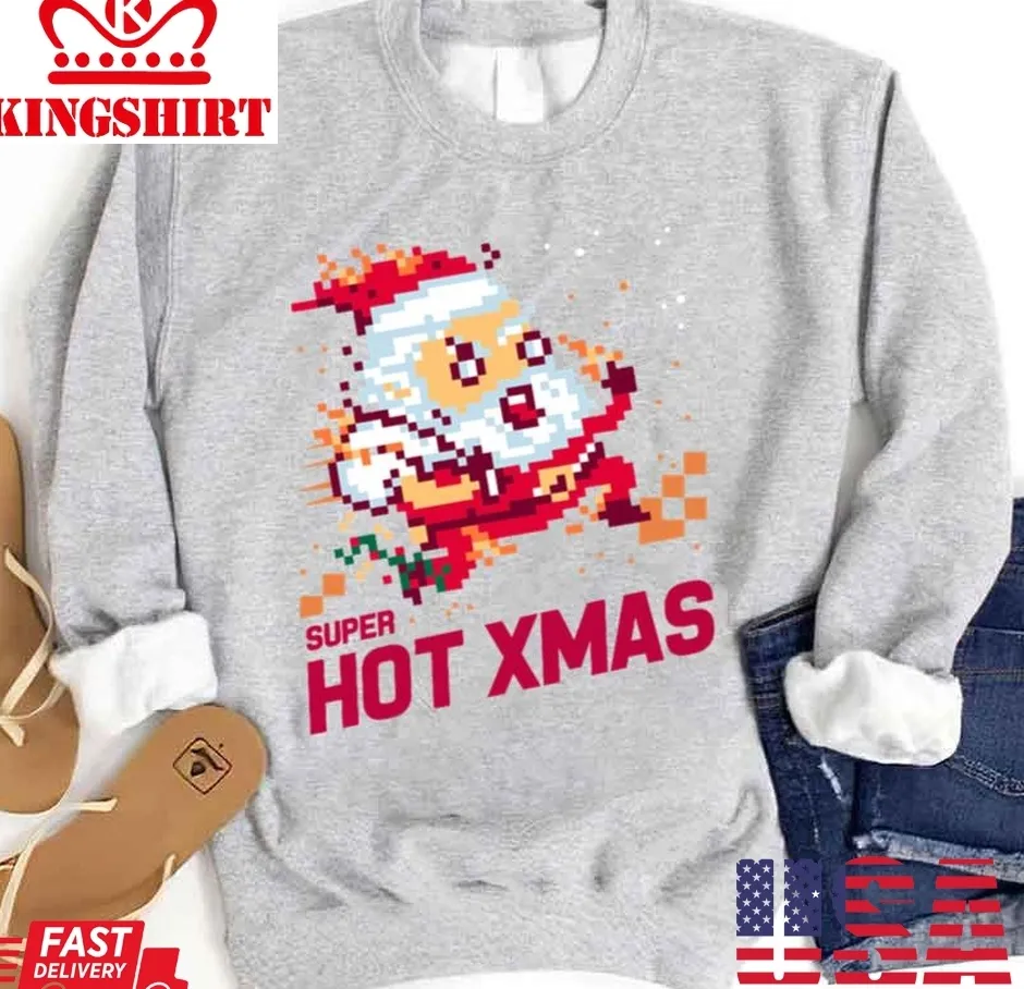 Hot Xmas Pixel Art Christmas Unisex Sweatshirt TShirt