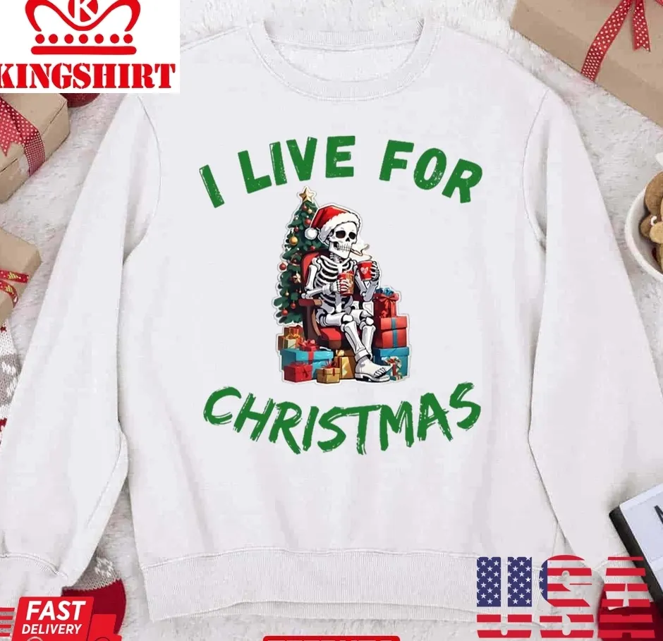 I Live For Christmas Unisex Sweatshirt Plus Size