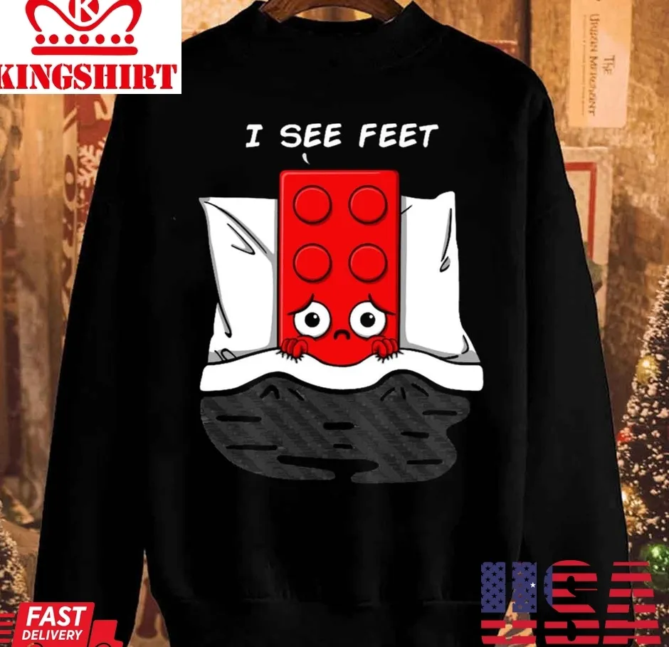 I See Feet Christmas Unisex Sweatshirt Plus Size