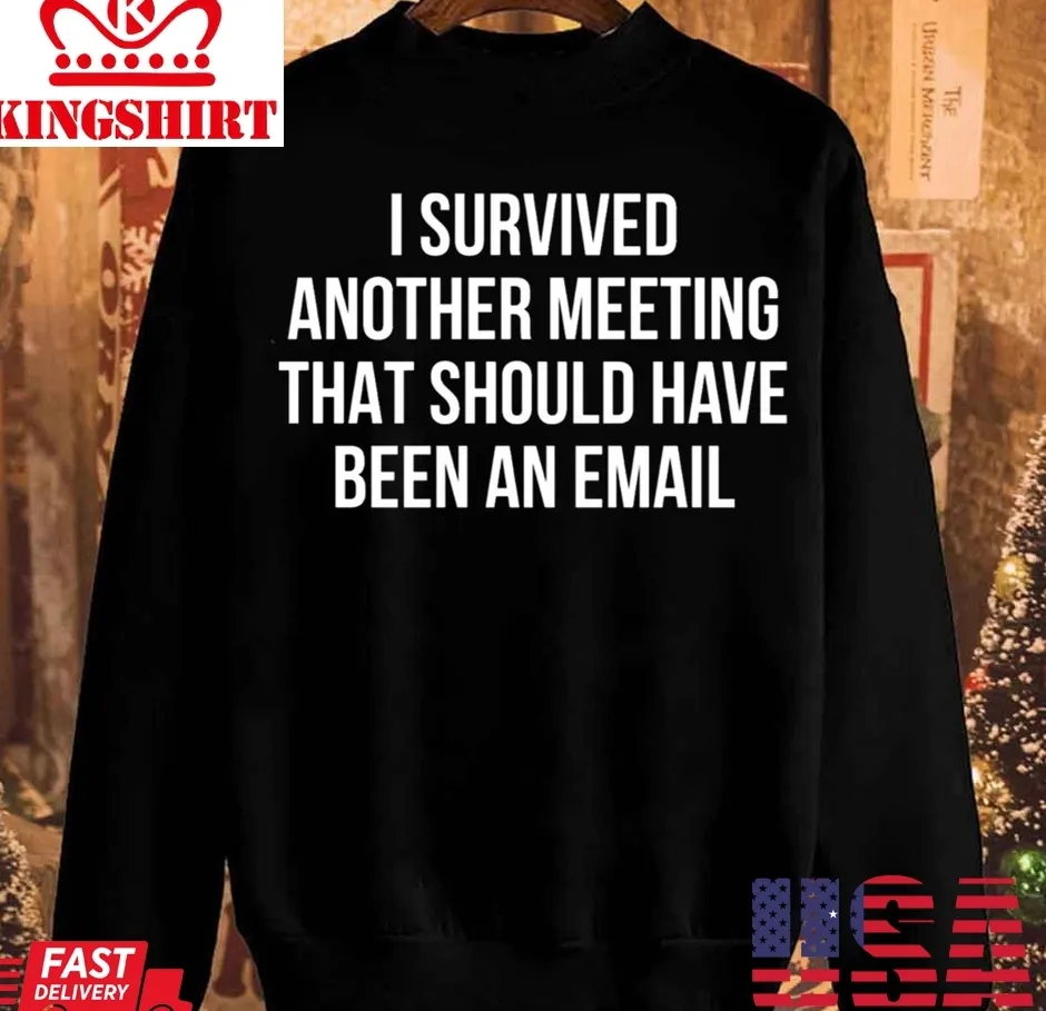 I Survived Another Meeting That Should Have Been An Email Unisex Sweatshirt Unisex Tshirt