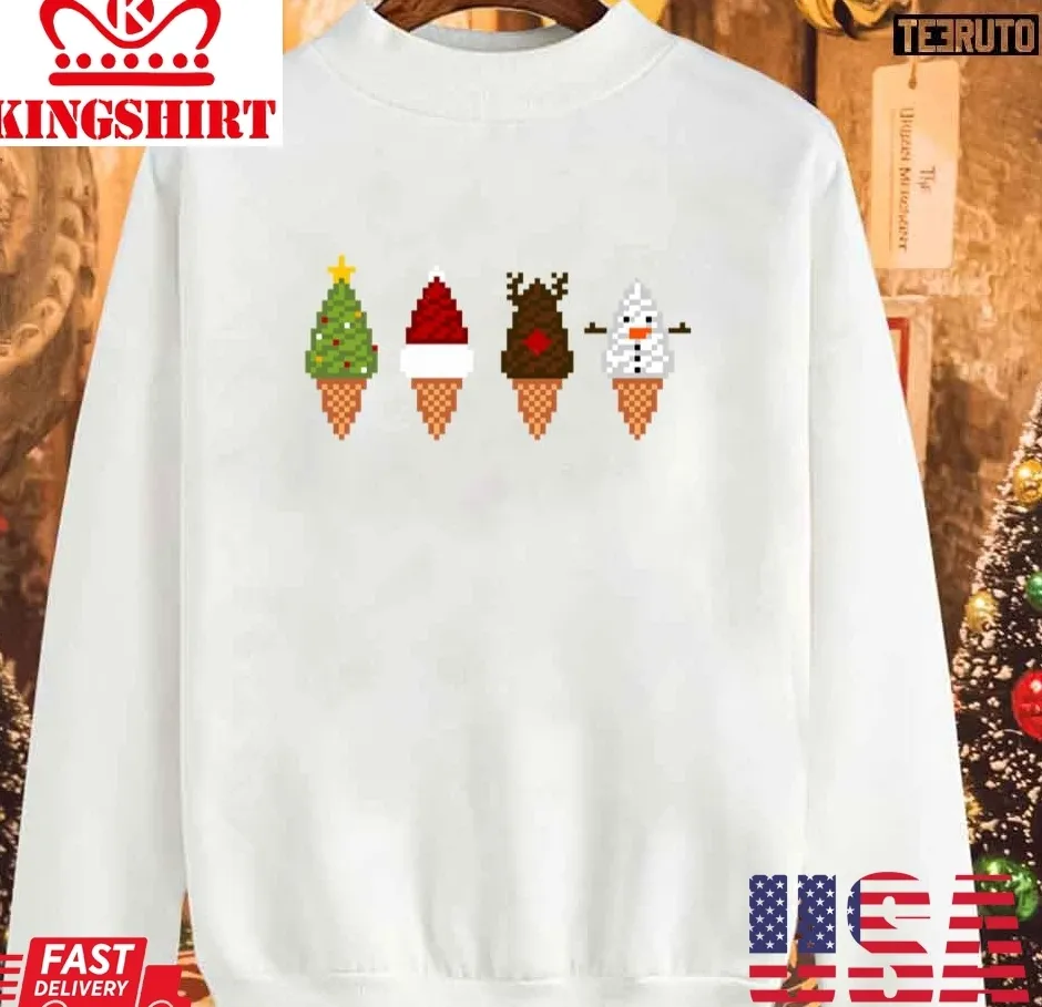 Ice Cream Food Christmas Unisex Sweatshirt Plus Size