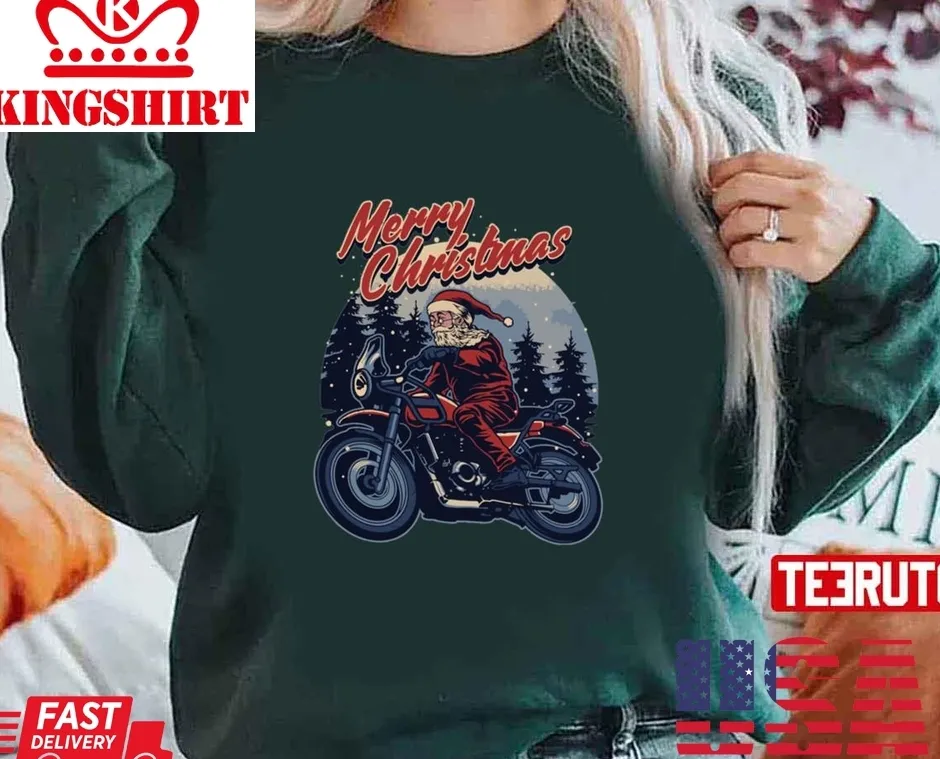 In Snow On A Motorcycle For Enthusiasts Unisex Sweatshirt Plus Size