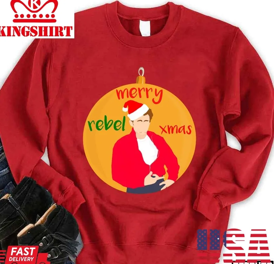 Be Nice James Dean Happy Rebel Christmas Unisex Sweatshirt Plus Size