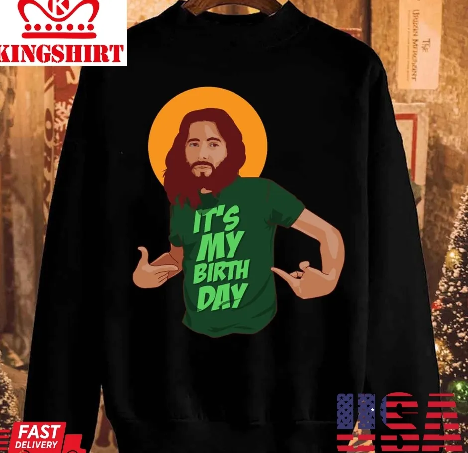 Vintage Jesus Humor Christmas Birthday Christian Catholic Holidays Unisex Sweatshirt Size up S to 4XL