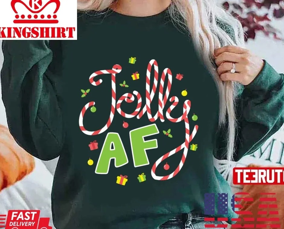 Be Nice Jolly Af Christmas Collection Unisex Sweatshirt Plus Size