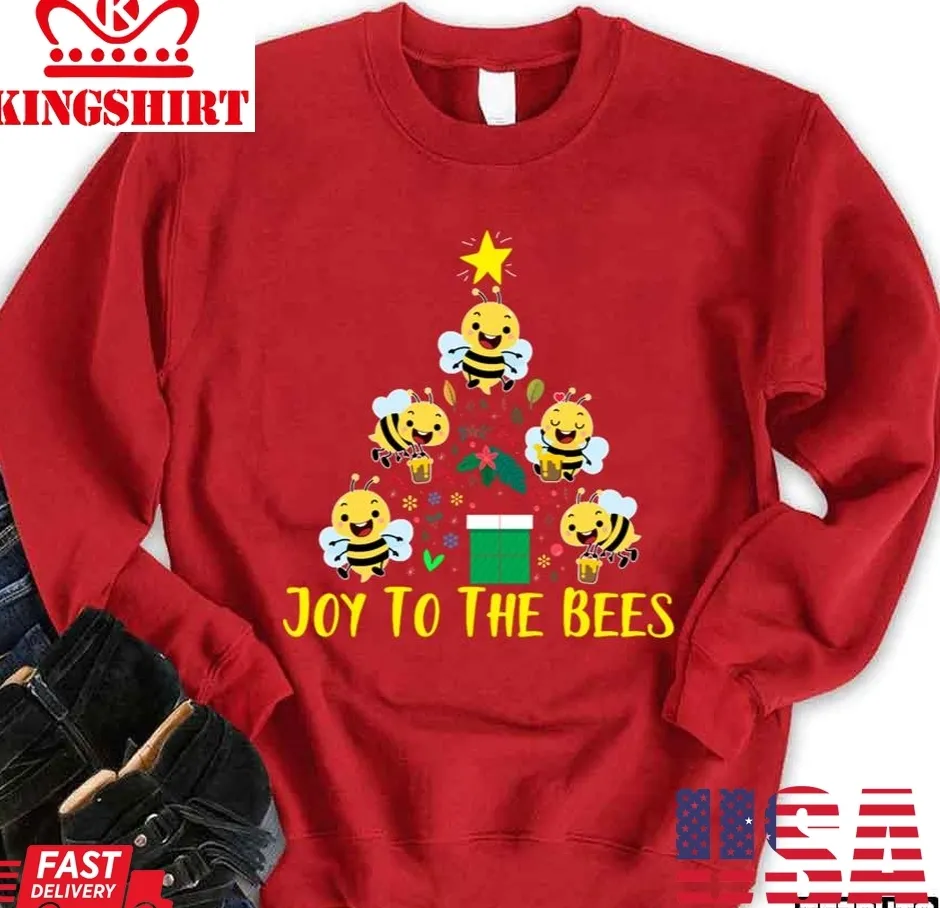 Free Style Joy To The Bees Christmas Tree Unisex Sweatshirt Unisex Tshirt
