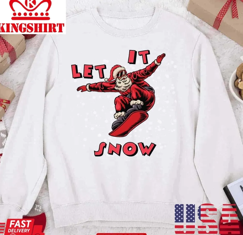 Vintage Let It Snow Christmas 2023 Unisex Sweatshirt Size up S to 4XL