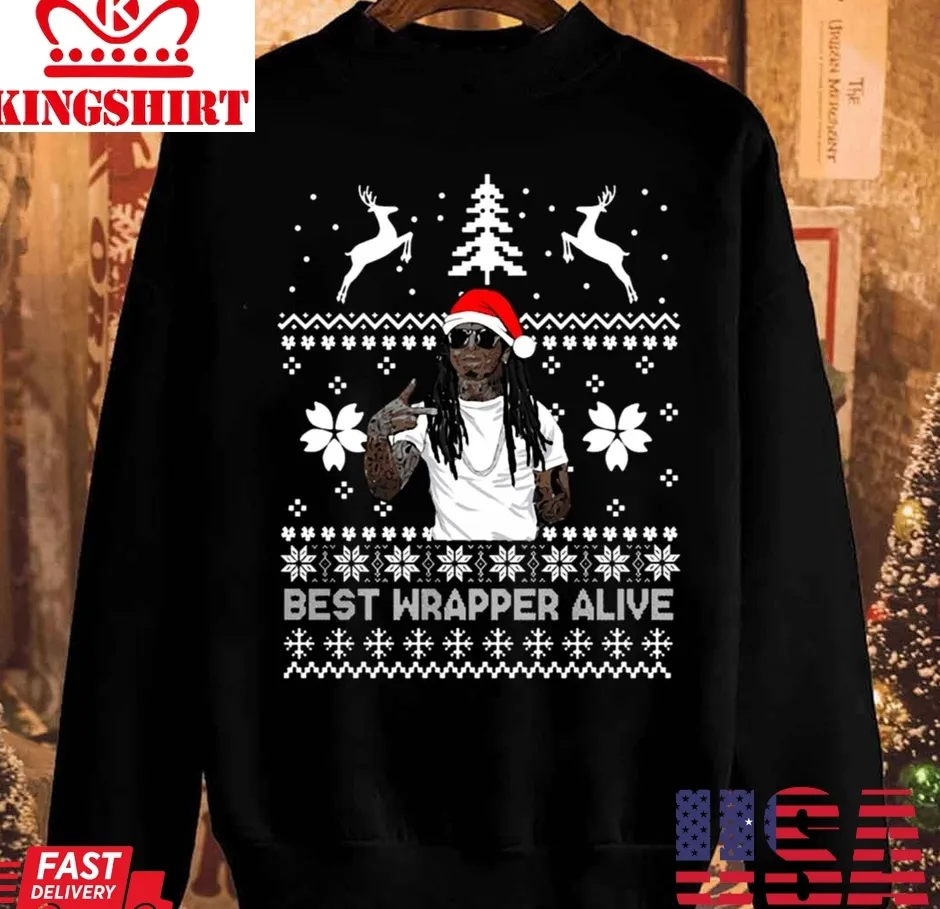 Vintage Lil Wayne Best Wrapper Alive Christmas Unisex Sweatshirt Size up S to 4XL