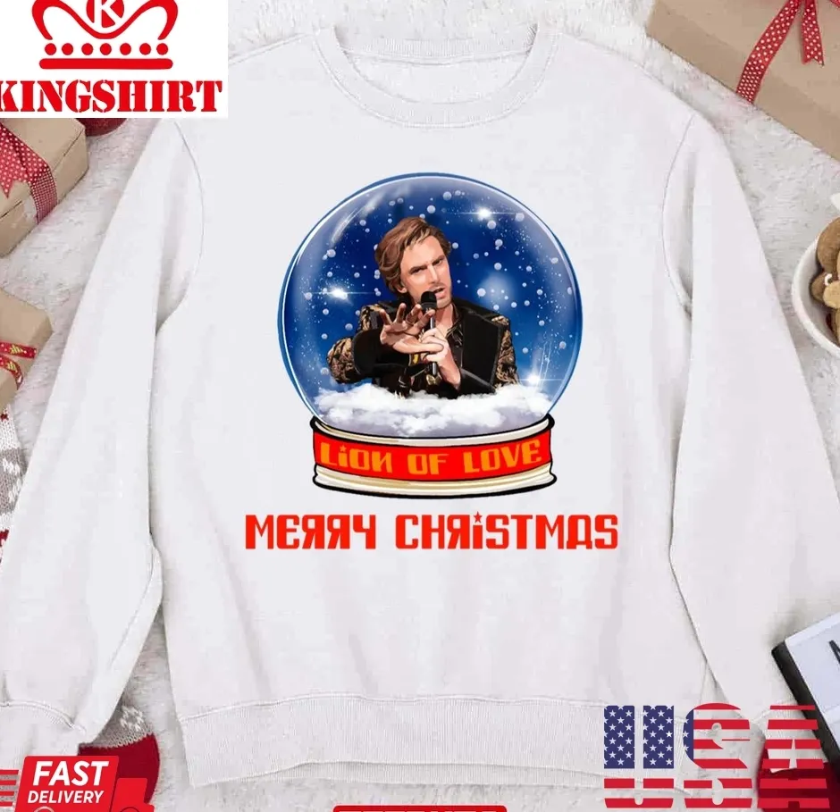 Romantic Style Lion Of Love Fire Saga Christmas Snow Globe Unisex Sweatshirt Unisex Tshirt