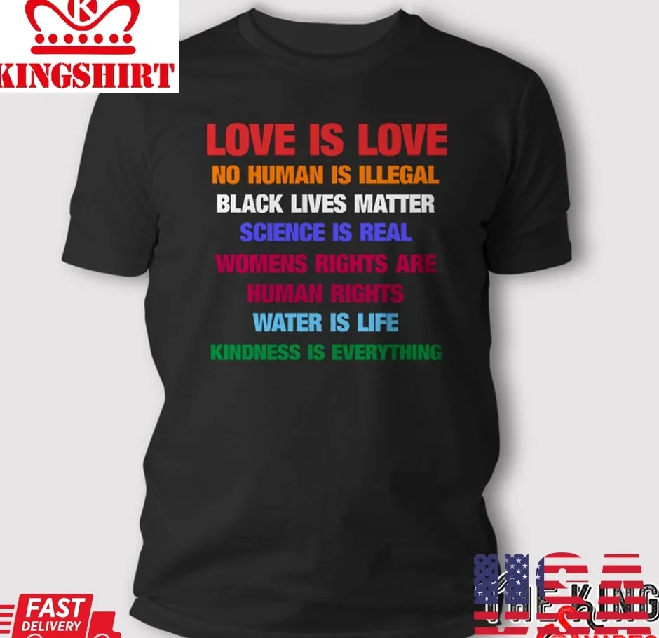Pretium Love Is Love Black Lives Matter T Shirt Plus Size