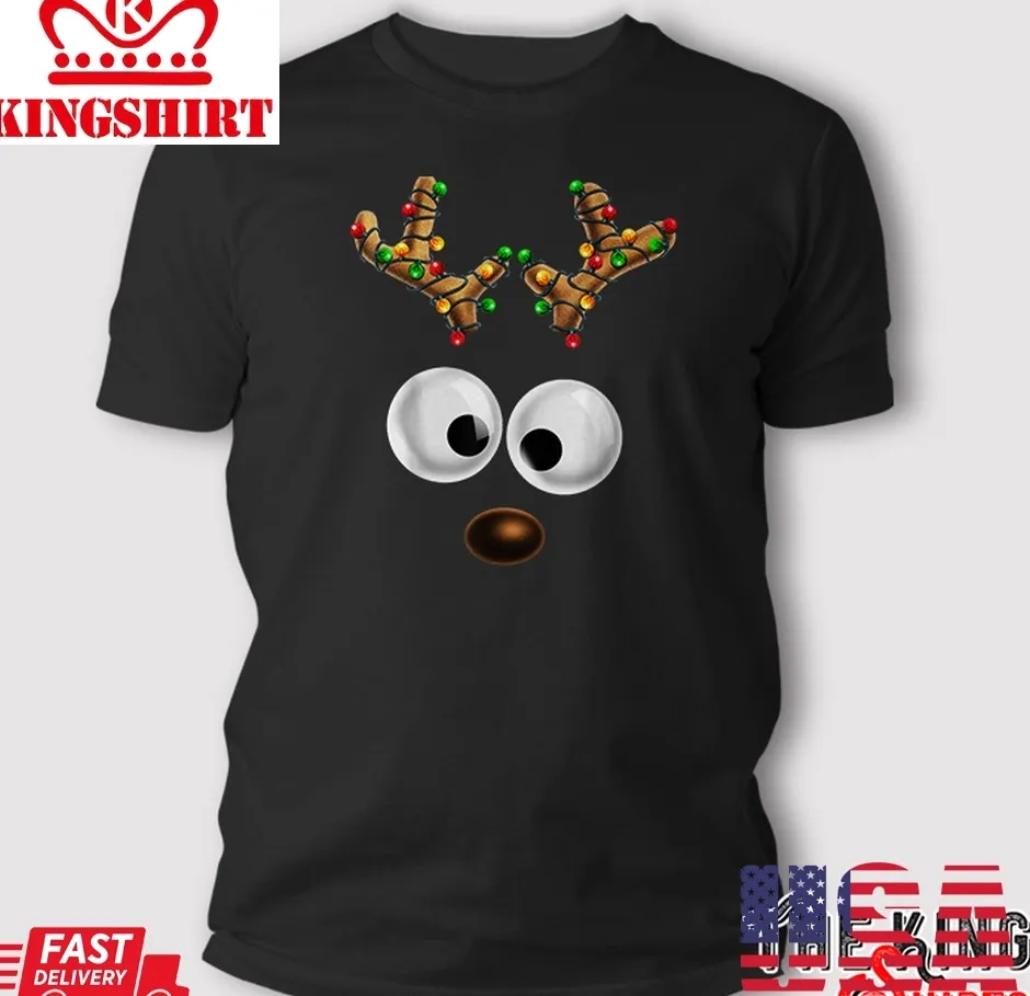 Be Nice Matching Family Christmas Reindeer Face Christmas Gift T Shirt Plus Size