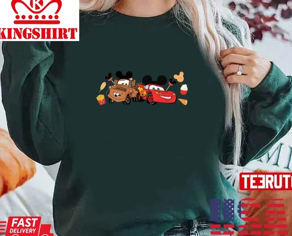 Romantic Style Mcqueen And Mater Disney Cars Christmas Unisex Sweatshirt Unisex Tshirt