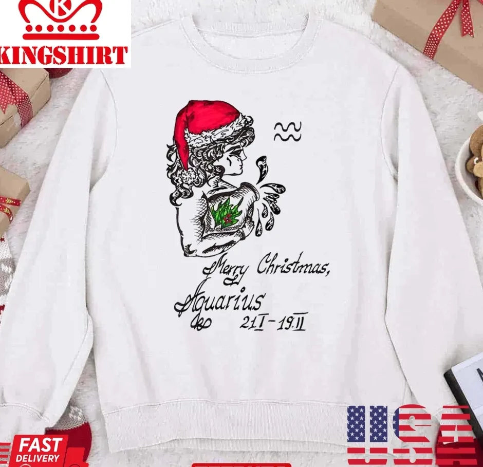Official Merry Christmas Aquarius Unisex Sweatshirt TShirt