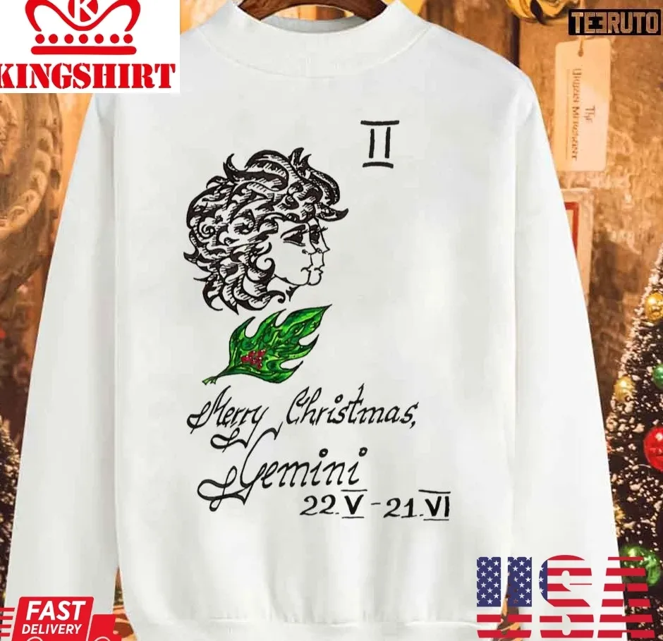 Funny Merry Christmas Gemini Unisex Sweatshirt Plus Size