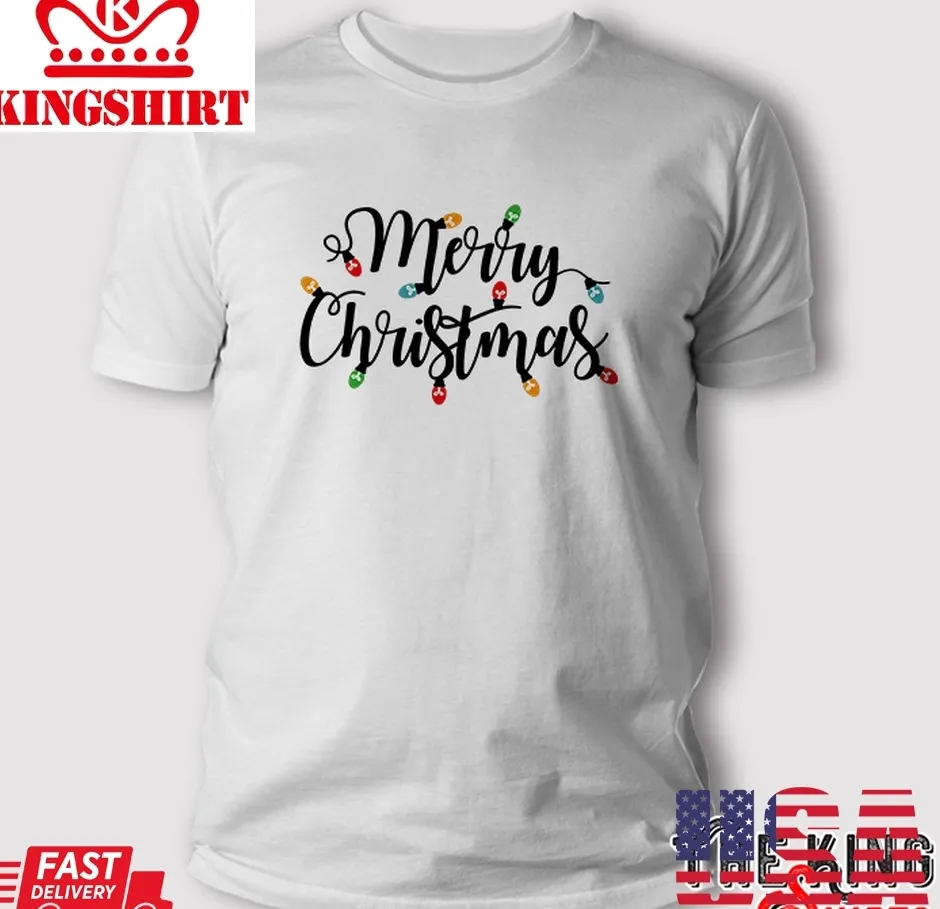 Top Merry Christmas Lights T Shirt Plus Size