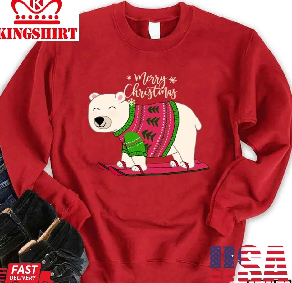 Original Merry Christmas Polar Bear Unisex Sweatshirt TShirt