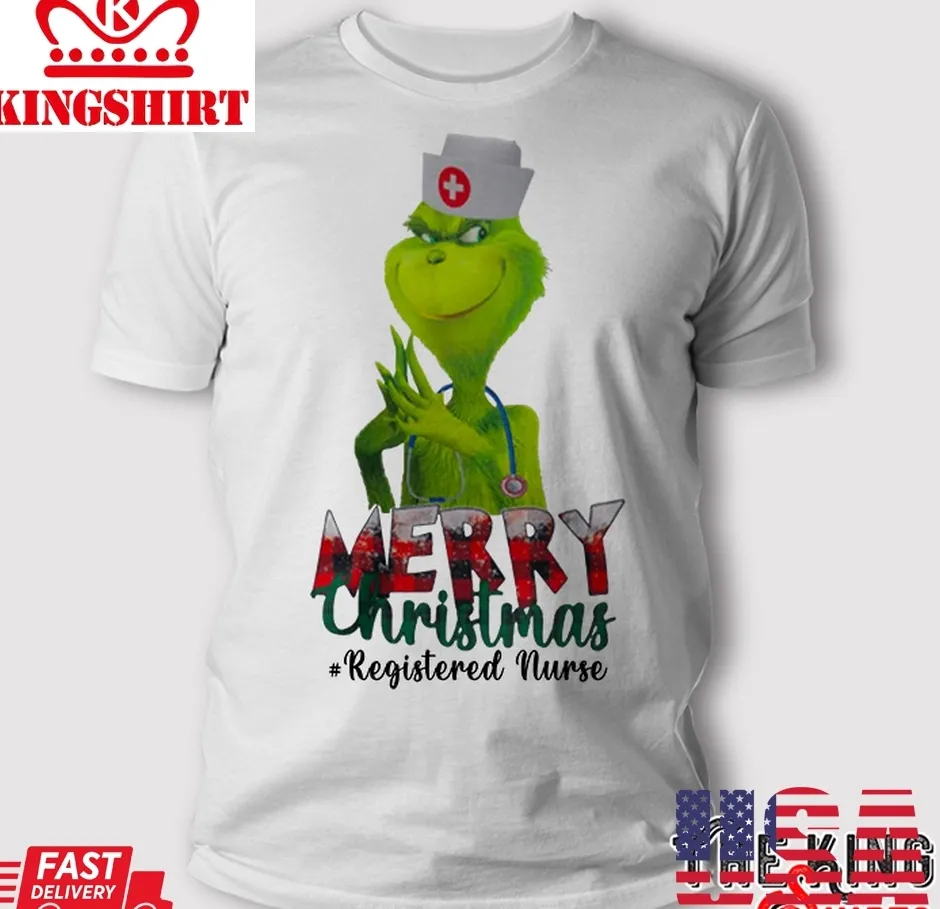 Hot Merry Christmas Registered Nurse T Shirt TShirt