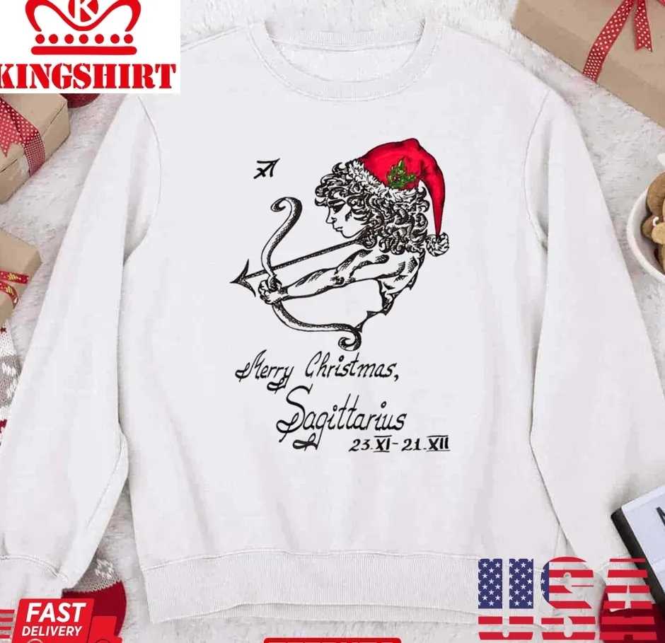 Free Style Merry Christmas Sagittarius Unisex Sweatshirt Unisex Tshirt