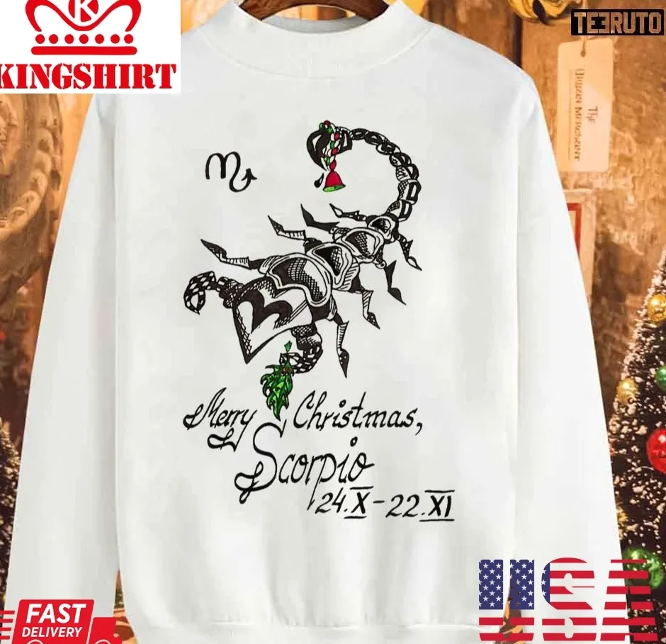 Romantic Style Merry Christmas Scorpio Unisex Sweatshirt Unisex Tshirt