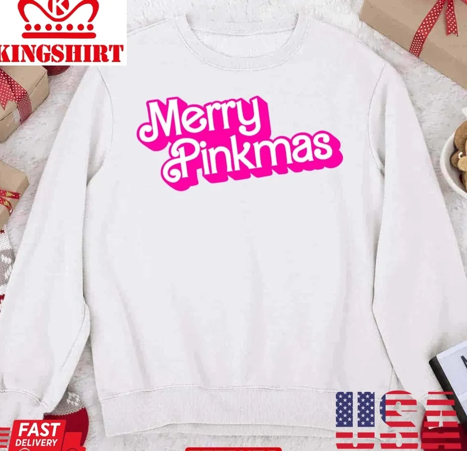 Hot Merry Pinkmas Holiday Unisex Sweatshirt TShirt