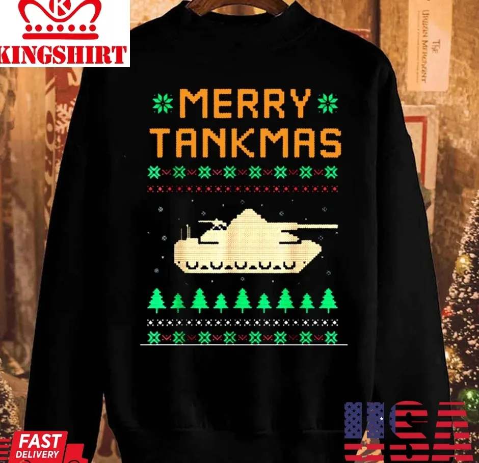 Funny Merry Tankmas Military Christmas Unisex Sweatshirt Plus Size