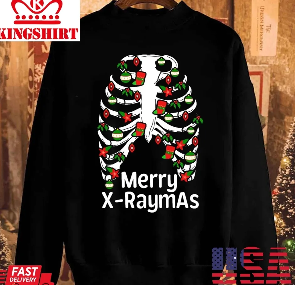 Love Shirt Merry X Ray Mas Radiology Tech Christmas Unisex Sweatshirt Size up S to 4XL