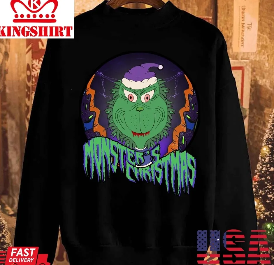 Oh Monster's Christmas Unisex Sweatshirt Size up S to 4XL